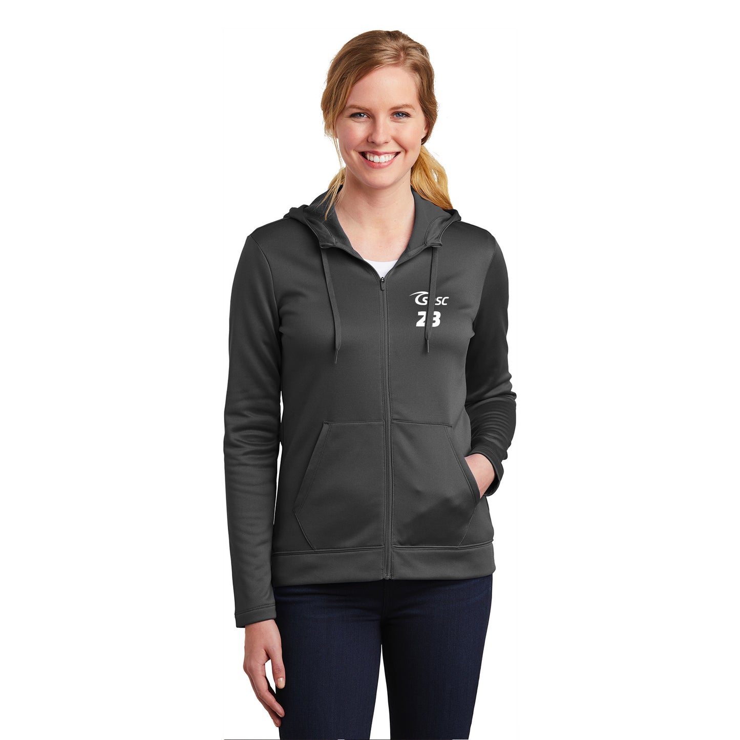 SDSC ESCONDIDO EMBROIDERED LOGO NIKE LADIES THERMA-FIT FULL-ZIP FLEECE HOODIE