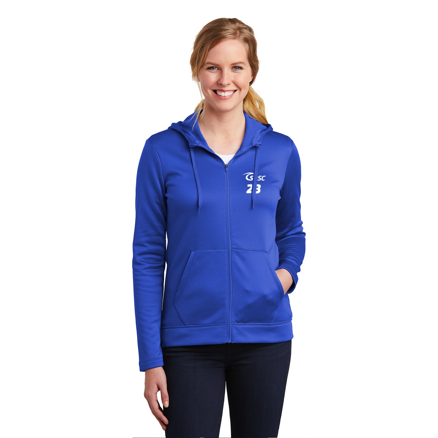 SDSC SURF EMBROIDERED LOGO NIKE LADIES THERMA-FIT FULL-ZIP FLEECE HOODIE