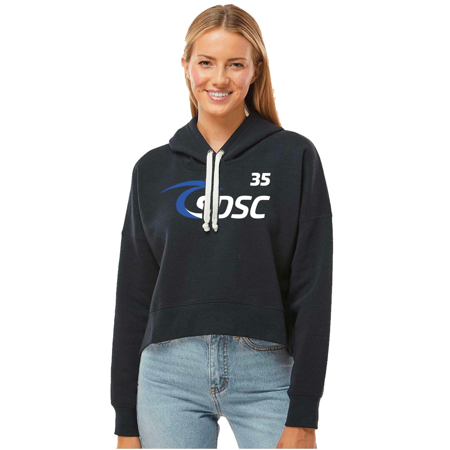 SDSC LOGO CROP HOODED SWEATSHIRT