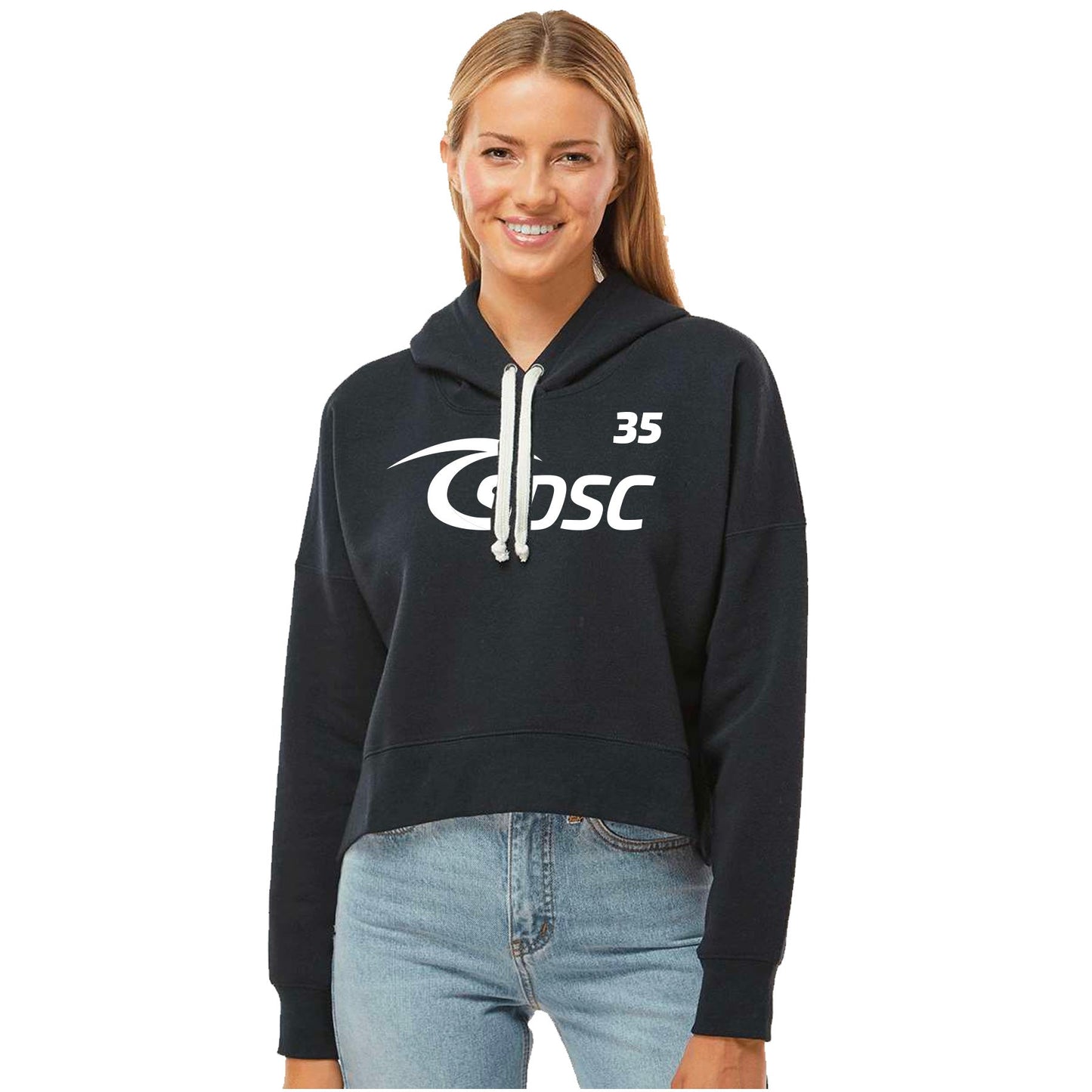 SDSC LOGO CROP HOODED SWEATSHIRT