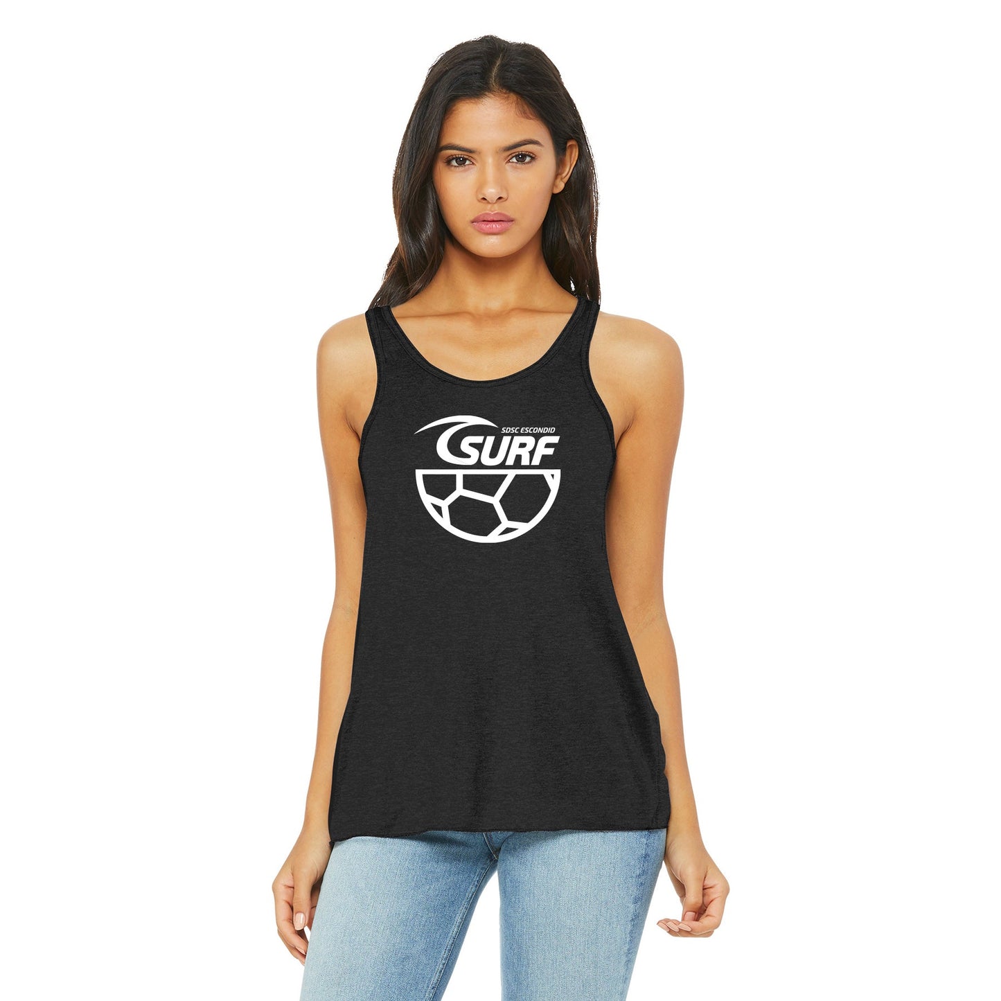 SDSC ESCONDIDO LOGO BELLA+CANVAS FLOWY RACERBACK TANK