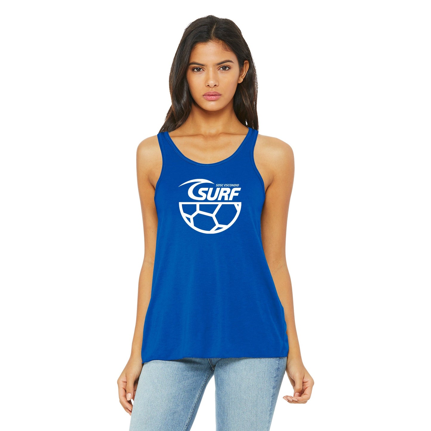 SDSC ESCONDIDO LOGO BELLA+CANVAS FLOWY RACERBACK TANK