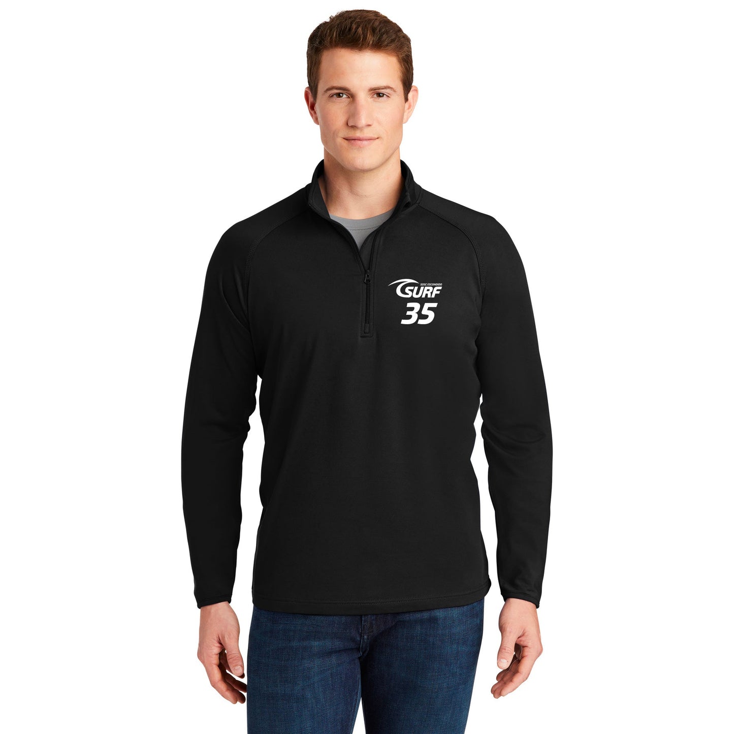 SDSC ESCONDIDO EMBROIDERED LOGO STRETCH 1/4-ZIP PULLOVER