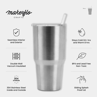 SDSC 30oz Stainless Steel Tumbler