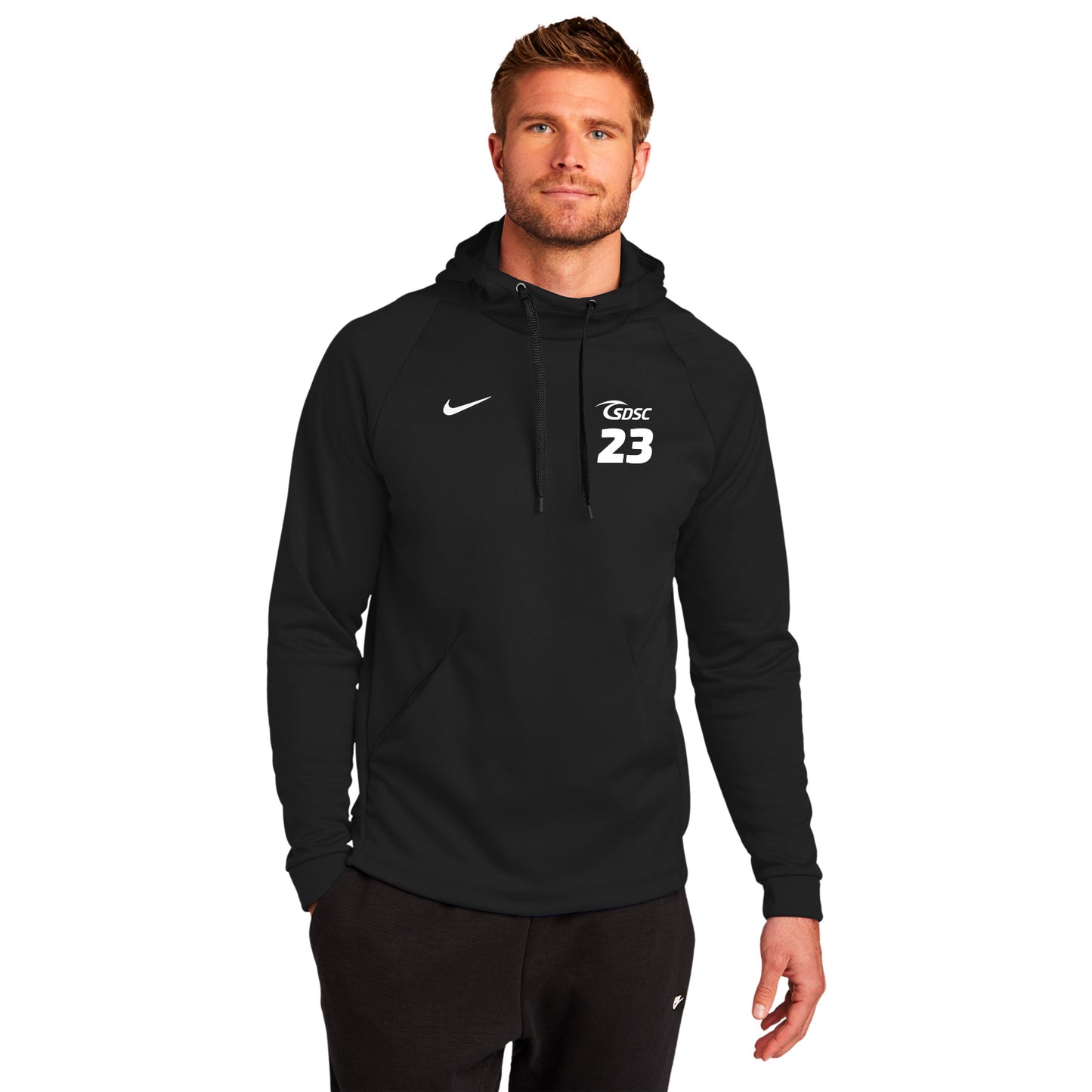 SDSC SURF EMBROIDERED LOGO NIKE THERMA-FIT PULLOVER FLEECE HOODIE