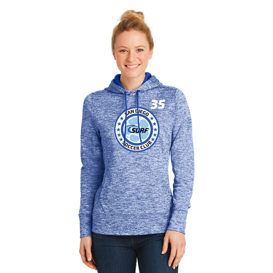 SDSC CIRCLE LADY'S POSICHARGEELECTRIC HEATHER FLEECE HOODED PULLOVER