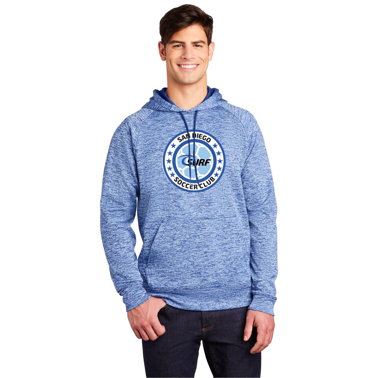 SDSC CIRCLE ELECTRIC HEATHER FLEECE HOODED PULLOVER